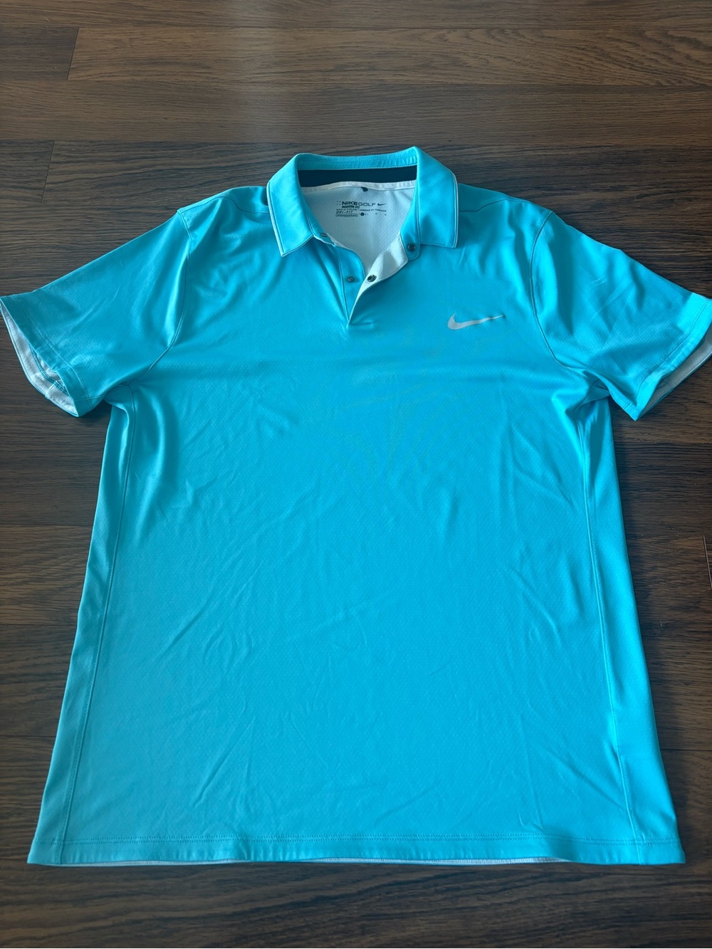 Nike Men’s Polo Shirt - Aqua/Turquoise